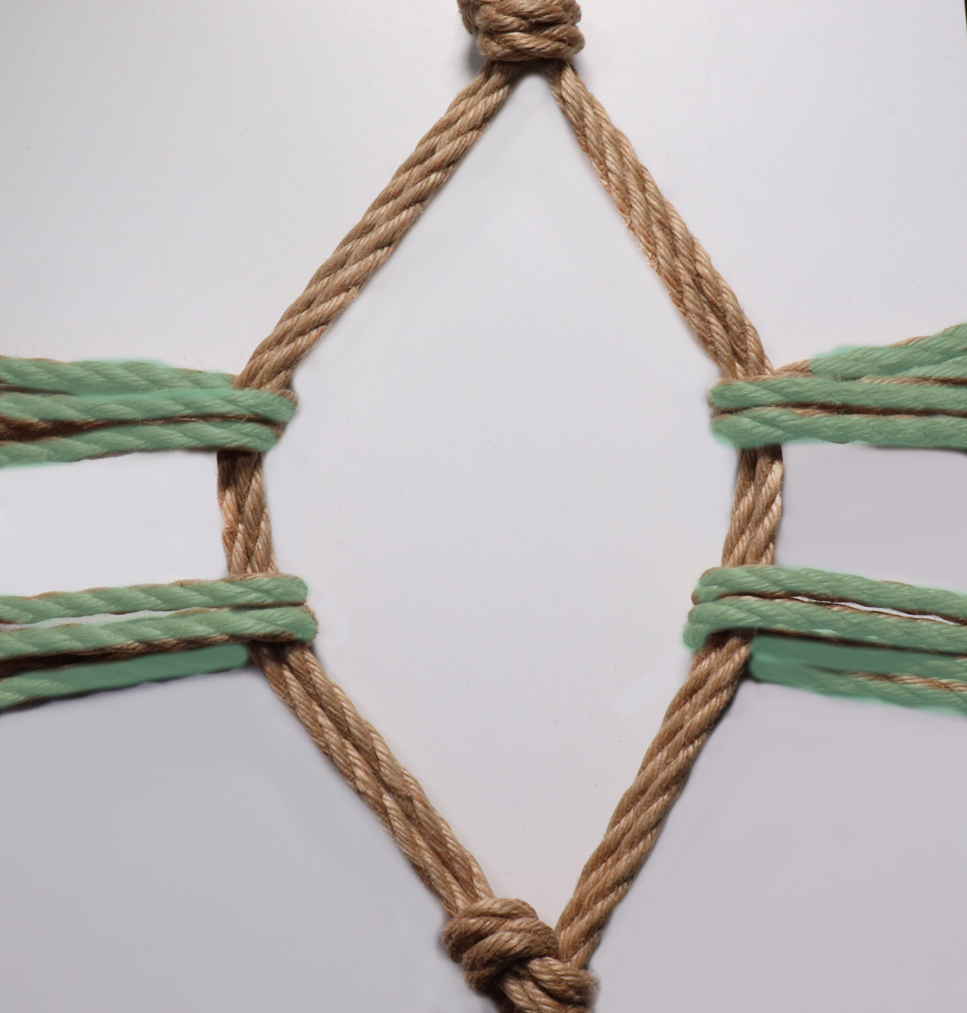 ein Seilmuster in der Form eines Sechsecks