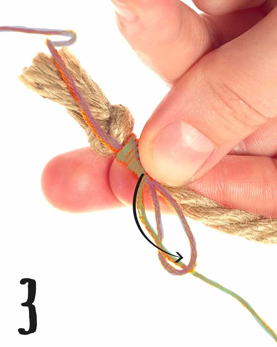 Bild 3 Step by Step Anleitung Seilenden verzieren