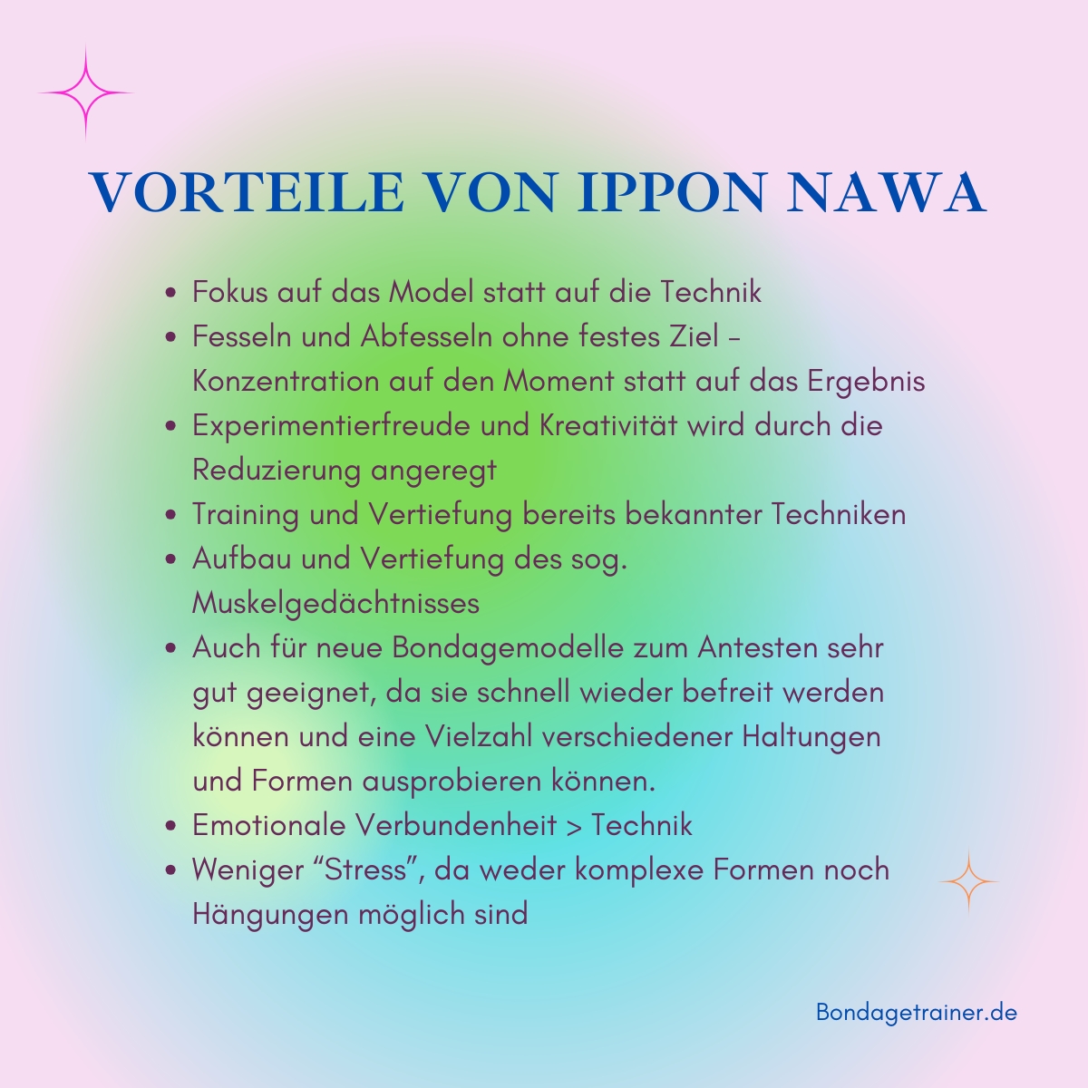 Aufzählung der Vorteile von Ippon Nawa