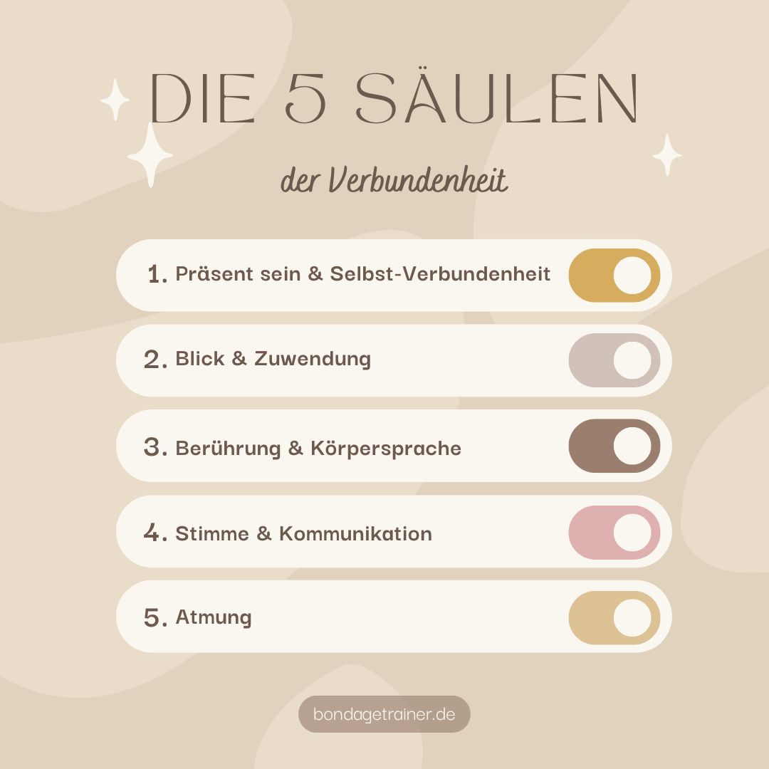 Die Grafik zeigt die 5 Säulen der Emotionalen Verbundenheit